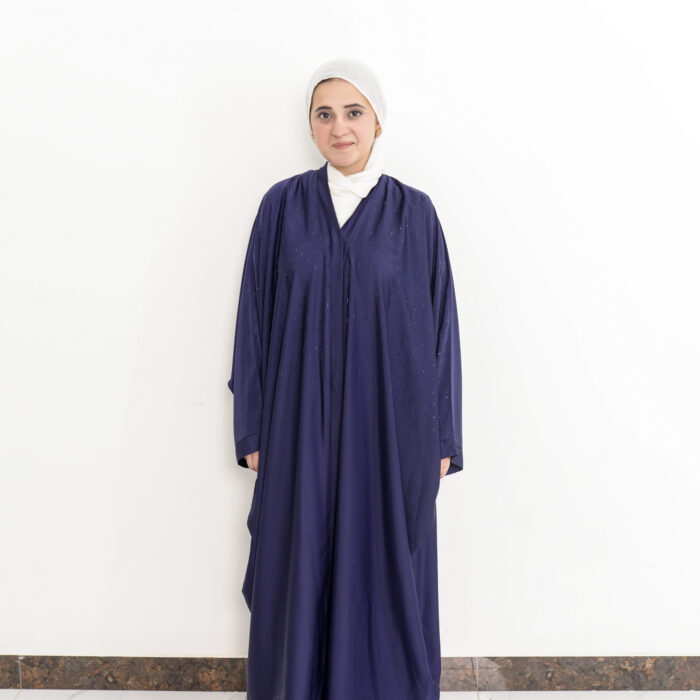 Midnight Blue Shimmering Open Abaya