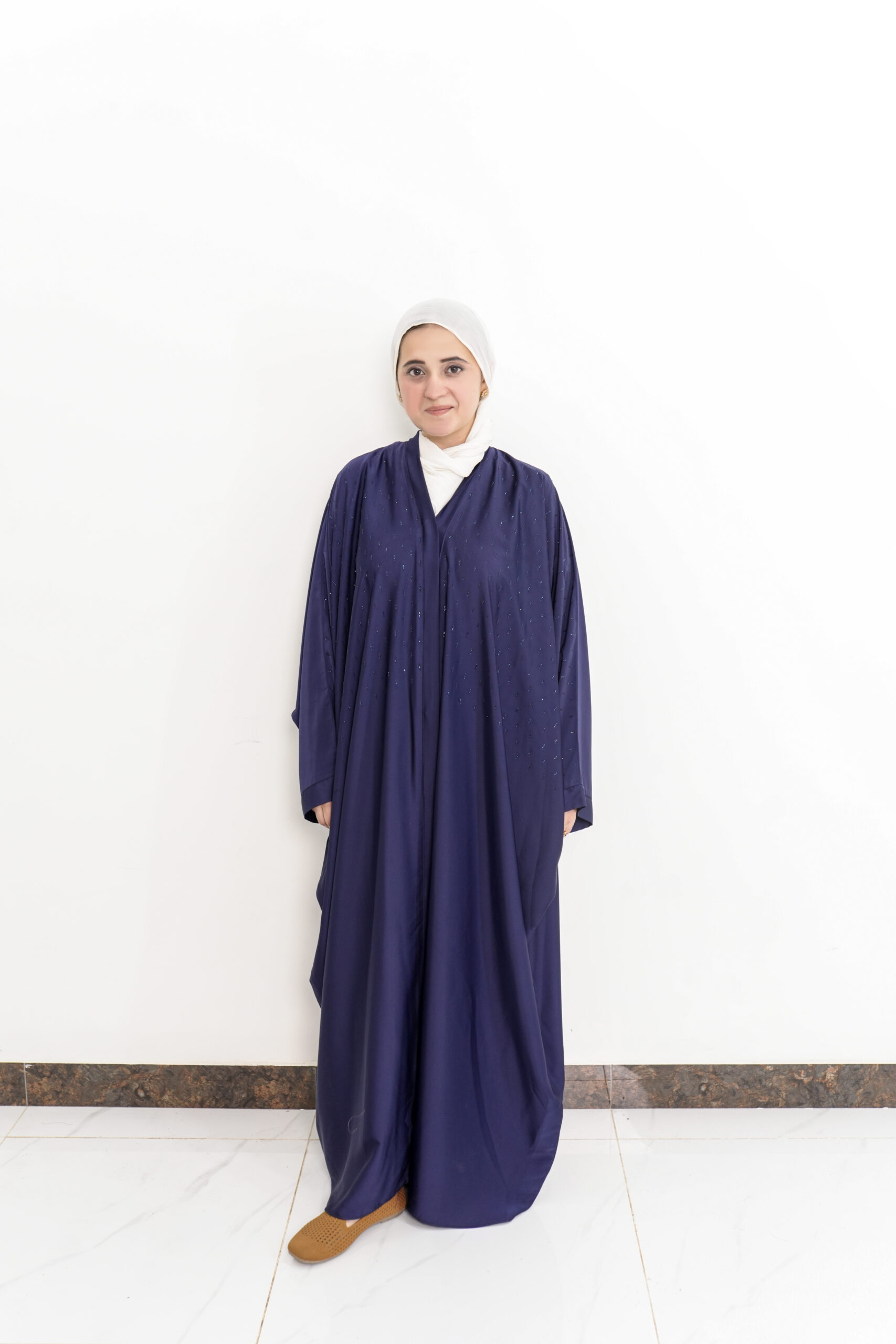 Midnight Blue Shimmering Open Abaya
