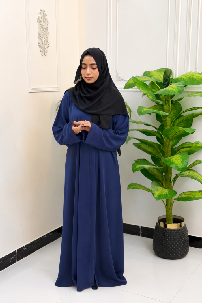 Midnight Blue Cuffed Abaya